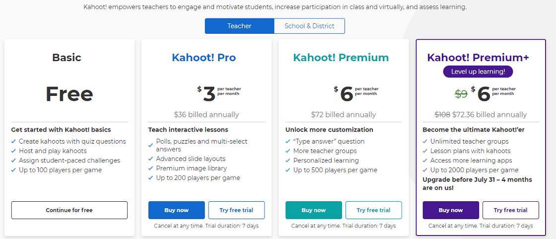 Kahoot! - Créez des quiz